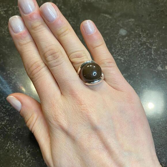 Polychrome Jasper Dome Cabochon Ring Size 6 - Picture 1 of 2